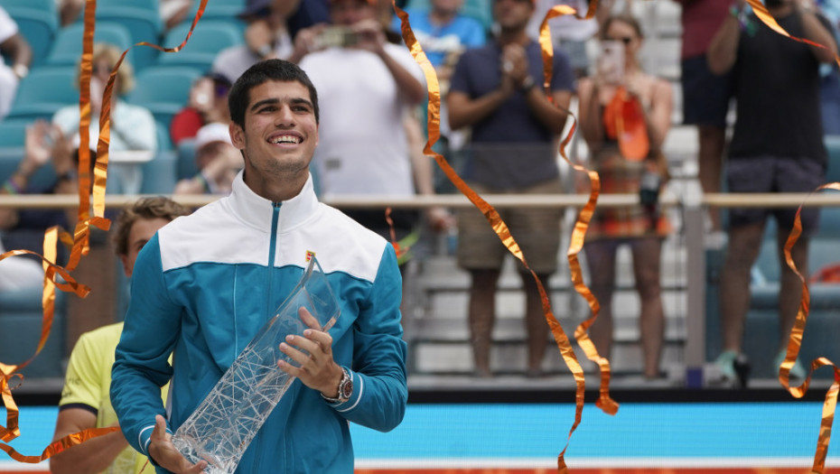 Alkaraz najmlađi osvajač mastersa u Majamiju: Španac pobedio Ruda u finalu