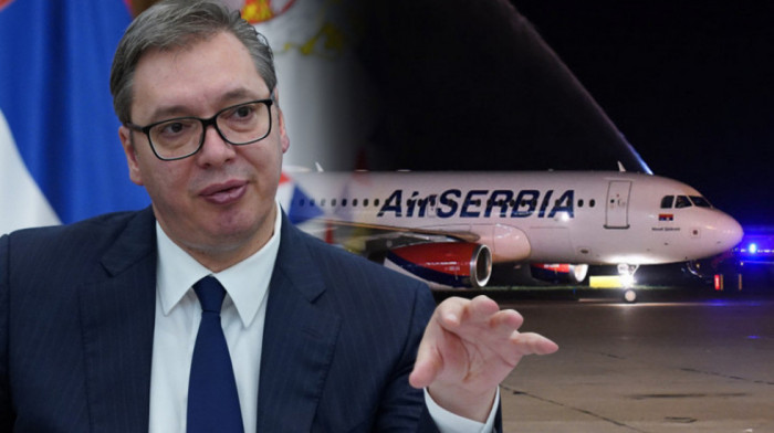 "Pored aviona Er Srbije bio vojni lovac": Vučić o incidentu na letu ka Rusiji