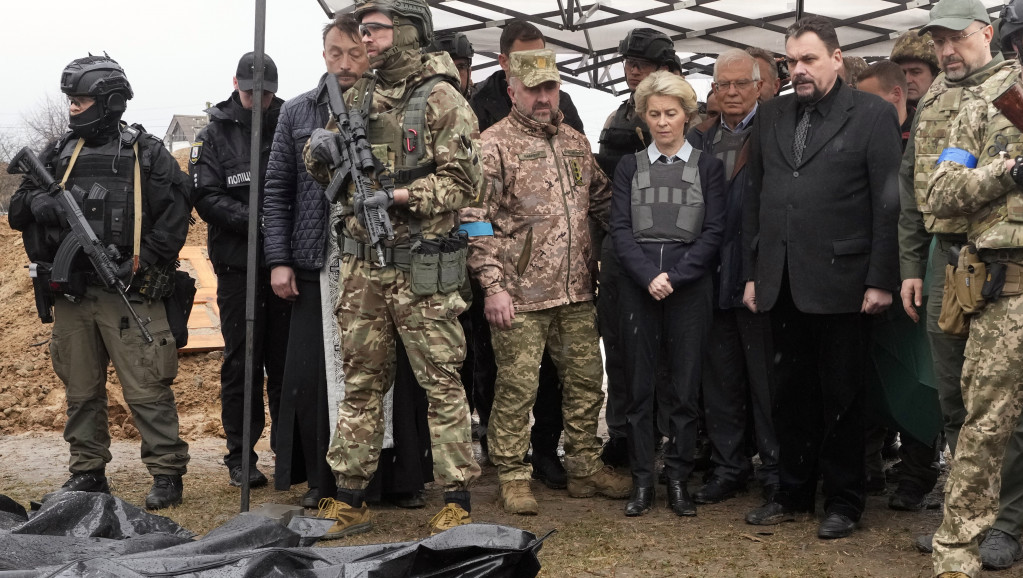 Fon der Lajen i Borelj u Ukrajini, posetu započeli u Buči: Videli smo okrutno lice Putinove vojske