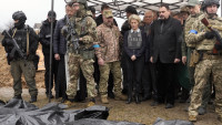 Fon der Lajen i Borelj u Ukrajini, posetu započeli u Buči: Videli smo okrutno lice Putinove vojske