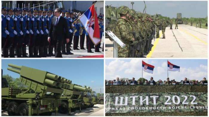 Predsednik Srbije na vojnom prikazu "Štit 2022" u Batajnici: Ponosan sam na vojsku i njen napredak