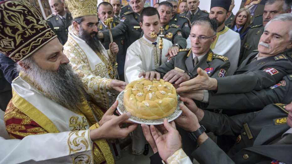 Generalštab Vojske Srbije proslavio Đurđevdan, liturgiju služio patrijarh Porfirije