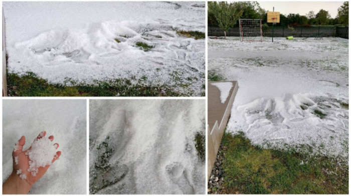 Nevreme s gradom kod Šapca, oštećeni voćnjaci i usevi