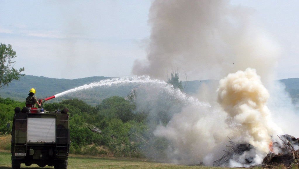 U jedinicama Vojske Srbije održana pokazna vežba gašenja požara