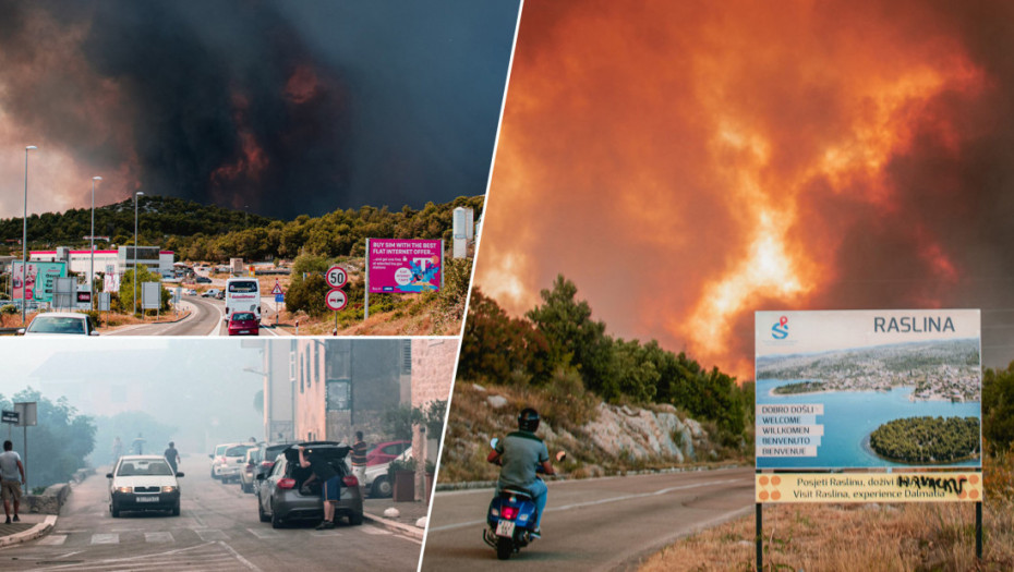 Veliki požar kod Šibenika: Izgorelo najmanje 20 kuća, na terenu više od 200 vatrogasaca