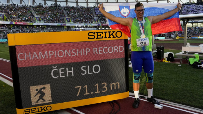 Slovenac Kristjan Čeh uz rekord šampionata osvojio zlato u disku na SP u Oregonu