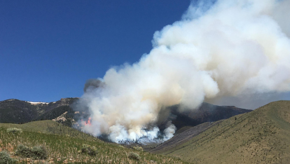 Požar u Montani izazvao evakuaciju i zatvaranje puteva