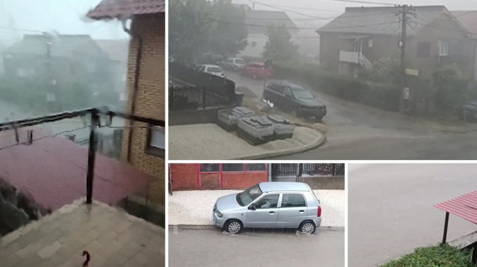 Nevreme pogodilo Srbiju: Drveće padalo na automobilie, poplavljene ulice, u nekim mestima padao grad