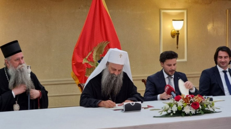 Patrijarh Porfirije posle potpisivanja Temeljnog ugovora: To je bilo potrebno Crnoj Gori i SPC