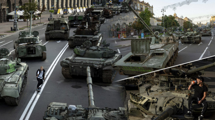 Ukrajinci izložili uništene ruske tenkove i vojna vozila: Ne prestajemo da se borimo i verujemo u našu pobedu