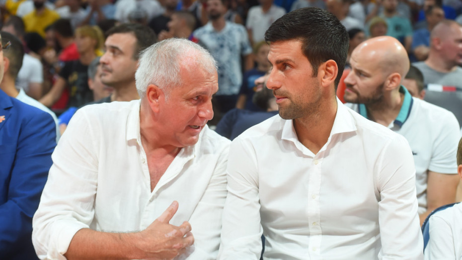 Đoković u poseti košarkašima Partizana: Najbolji teniser sveta pružio podršku crno-belima uoči susreta sa Monakom