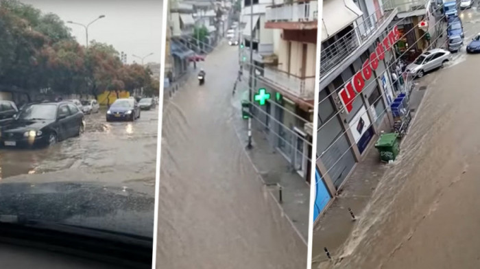 Jaka oluja zahvatila Solun, saobraćaj onemogućen u delu grada