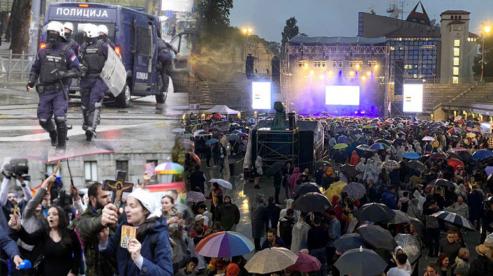 Održana šetnja u okviru Europrajda, manifestacija završena koncertom na Tašmajdanu, u neredima povređeno 13 policajaca