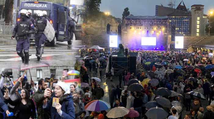 Održana šetnja u okviru Europrajda, manifestacija završena koncertom na Tašmajdanu, u neredima povređeno 13 policajaca