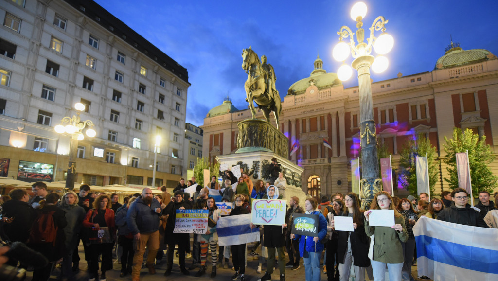 Protest u Beogradu:  "Ukrajini mir - sloboda Rusiji"