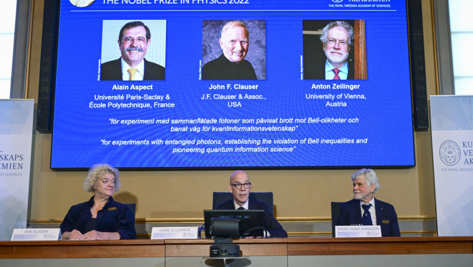 Nobelovu nagradu za fiziku dobili Alen Aspekt, Džon Klauzer i Anton Cajlinger