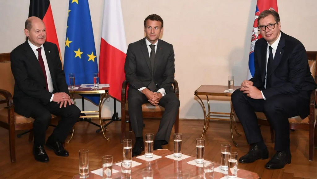 Kosovo i Metohija - ključna tema razgovora predsednika Srbije sa Šolcom i Makronom