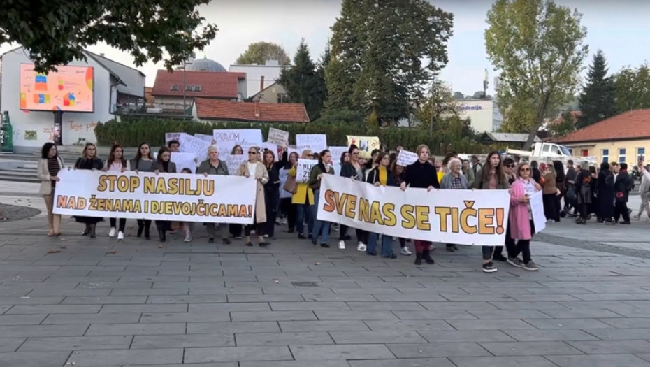 Protest protiv nasilja nad ženama u više gradova BiH