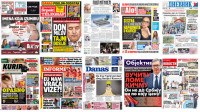 Naslovne strane dnevne štampe za nedelju, 16. oktobar
