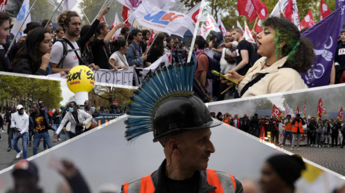 Protesti u Francuskoj zbog rastućih troškova života postaju sve masovniji, demonstranti se sukobili sa policijom