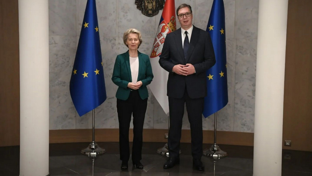 Vučić razgovarao sa Fon der Lajen o nastavku evrointegracija: "Dijalog jedini pravi put ka rešenju pitanja sa Prištinom"