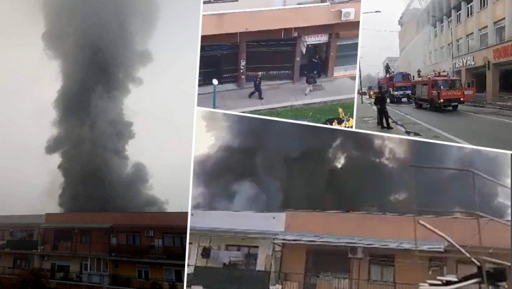 Lokalizovan požar u centru Kruševca: Vatra zahvatila više spratova robne kuće, evakuisani stanari iz zgrade (VIDEO)