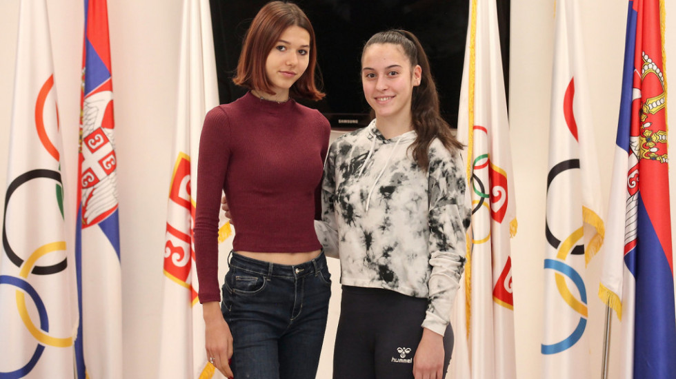 Božidar Maljković ugostio najbolje mlade atletičrarke Srbije: Angelina i Adriana gosti Olimpijskog komiteta Srbije