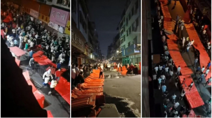 Kina "zaključala" grad: Haotične scene velikog protesta protiv korona mera