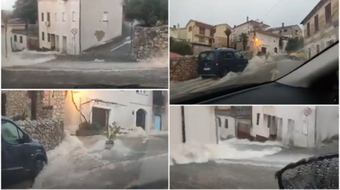 Nevreme pogodilo Hrvatsku - poplavljene ulice, blokiran saobraćaj, bujica nosila sve pred sobom kod Novog Vinodolskog