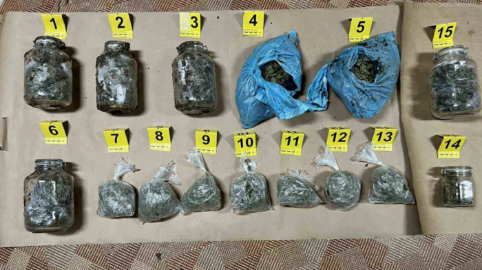 Krivična prijava protiv Trsteničana zbog 3,8 kilograma marihuane