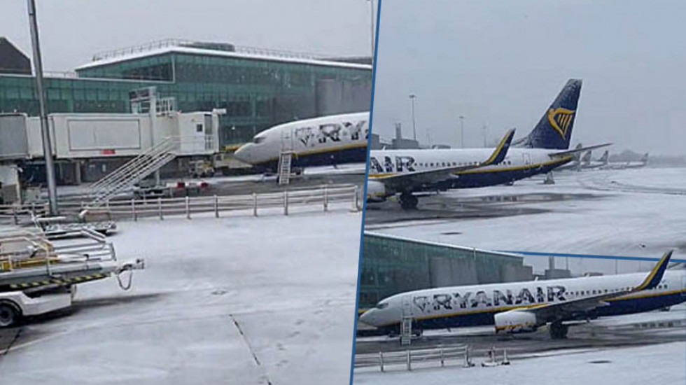 Zbog jakog snega privremeno bio zatvoren aerodrom u Mančesteru