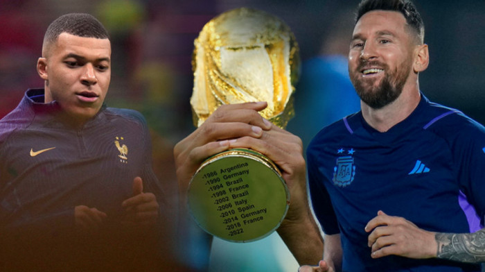 Borba za ulazak u istoriju: Argentina i Francuska "jure" treću titulu šampiona sveta, sve oči uprte ka Mbapeu i Mesiju