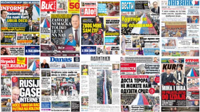 Naslovne strane dnevne štampe za petak, 23. decembar