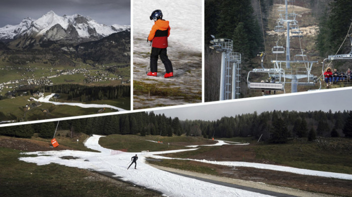 Loša sezona za ljubitelje skijanja: Evropski ski-centri bez snega (FOTO)