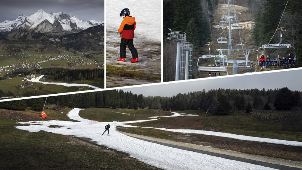 Loša sezona za ljubitelje skijanja: Evropski ski-centri bez snega (FOTO)