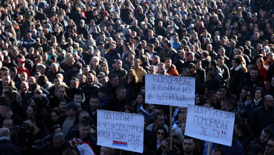 Održan protest u Štrpcu zbog ranjavanja srpskog dečaka i mladića