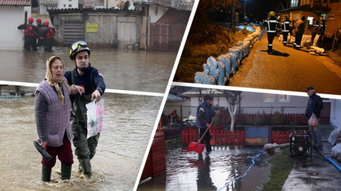 POPLAVE U SRBIJI Vanredna situacija u sedam opština, u Kosovskoj Mitrovici evakuisano 120 porodica