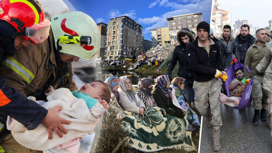 ZEMLJOTRES U TURSKOJ I SIRIJI Broj poginulih premašio 7.700, spasioci u trci s vremenom