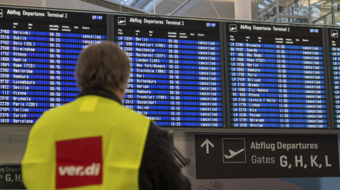 Štrajk radnika na sedam nemačkih aerodroma: Otkazano oko 2.340 letova