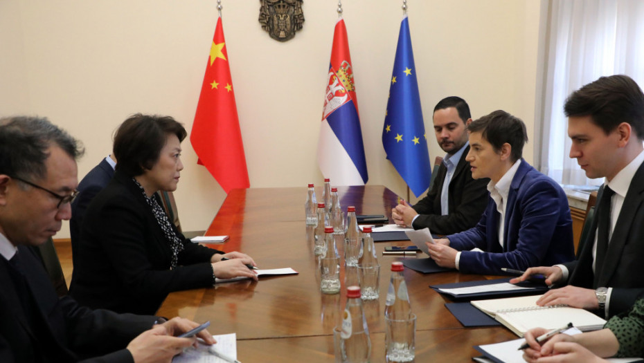 Brnabić: Vlada Srbije će i dalje raditi na produbljivanju odnosa s Kinom