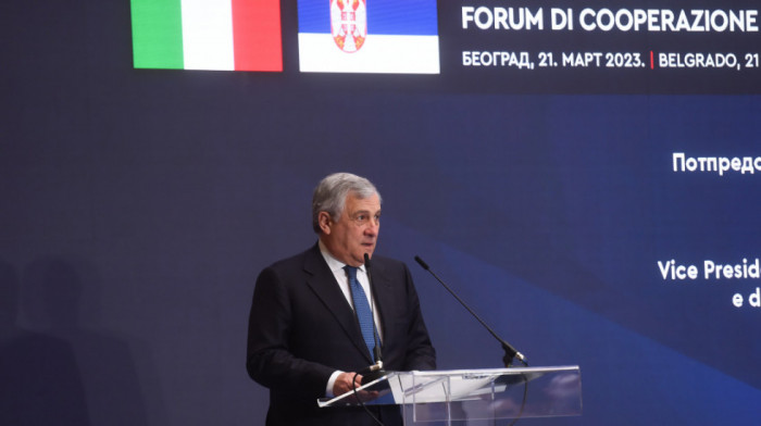 Tajani: Italija čvrsto podržava deeskalaciju i poziva Beograd i Prištinu na implementaciju sporazuma