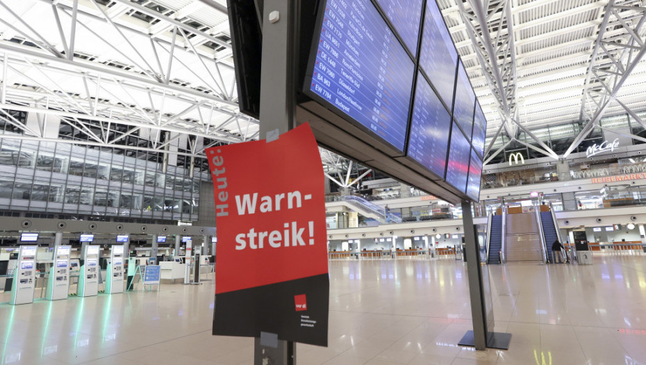 Megaštrajk parališe Nemačku: Otkazano na hiljade letova, gradski saobraćaj zaustavljen - sindikati zahtevaju veće plate