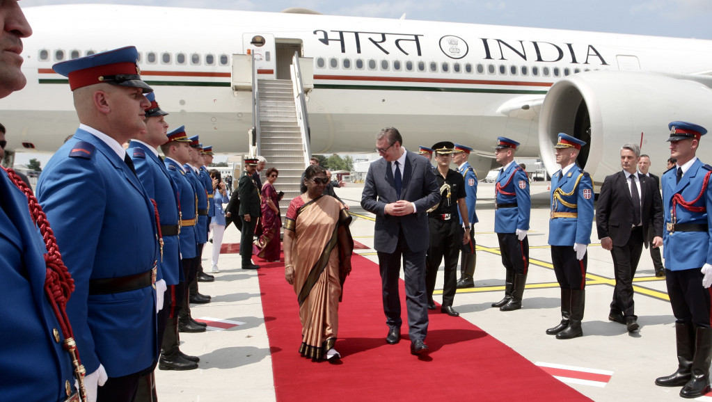 Predsednica Indije sletela u Beograd, Srbija druga zemlja koju posećuje od stupanja na dužnost