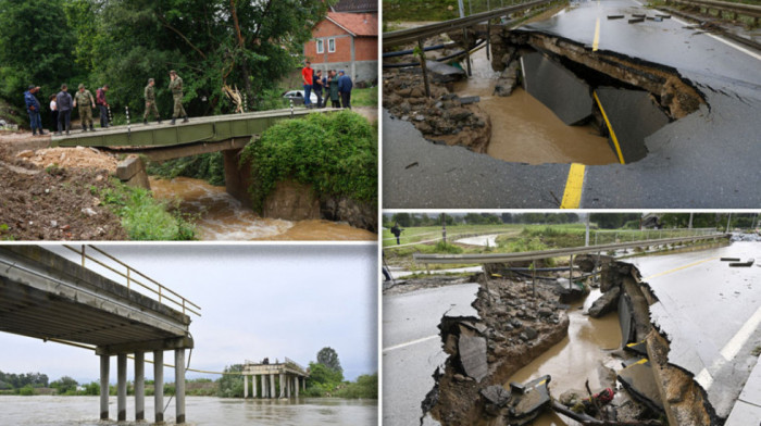 Borba sa posledicama poplava: Napukao još jedan most u Adranima, stanje elementarne nepogode u 56 gradova i opština