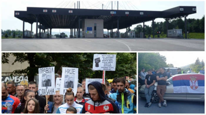 KRIZA NA KiM Novi protest Srba zbog hapšenja na severu, prelazi i dalje zatvoreni za robu iz centralne Srbije