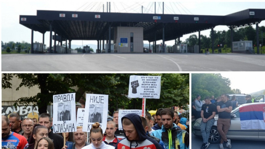 KRIZA NA KiM Novi protest Srba zbog hapšenja na severu, prelazi i dalje zatvoreni za robu iz centralne Srbije