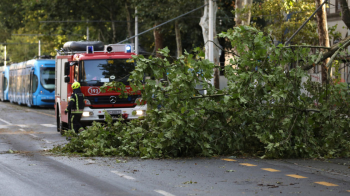 Snažno nevreme u Zagrebu: Padala ledena kiša i grad, naviše pogođeni Maksimir i Dubrava, na snazi žuti meteoalarm