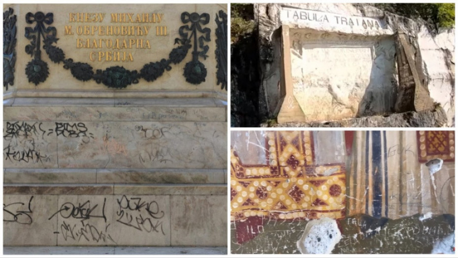 Išaran spomenik knezu Mihailu, žvrljotine na freskama u Žiči: "Ne sećam se da je neko odgovarao za skrnavljenje"