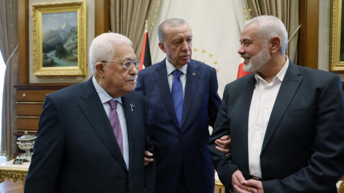 Erdogan se sastao sa palestinskim predsednikom i vođom Hamasa