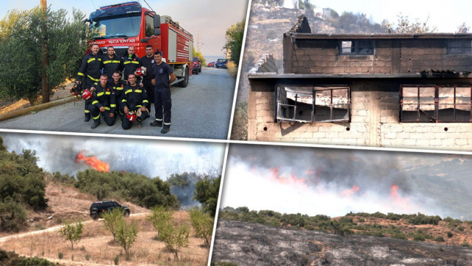 Katimerini: Grčki i srpski vatrogasci spasli na desetine kuća u Nea Anhijalosu